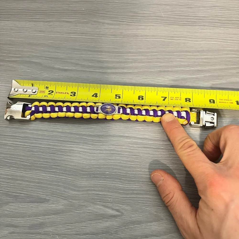 Minnesota Vikings Paracord Rope Bracelet, Handmade by Heroes, Made by Veterans